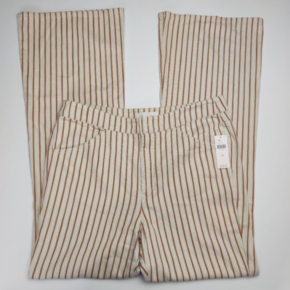 Anthropologie Striped Flare Pants Size 30 NWT - Picture 2 of 12